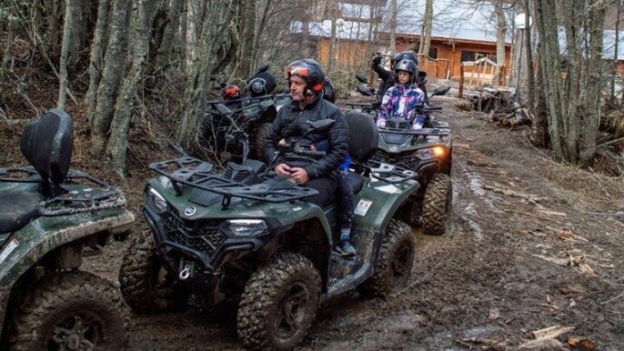 Adventure in the Fueguian Lakes with quad bikes and Patagonian lamb