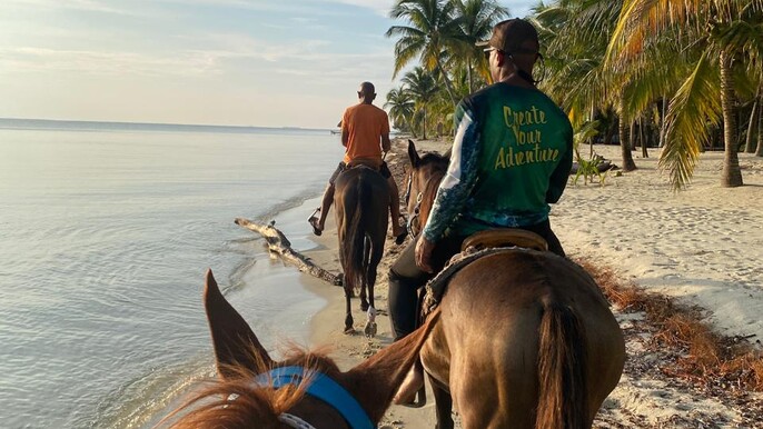 Belize beach horseback riding