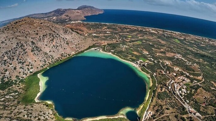 Winery Olive mill and Kournas lake from Chania