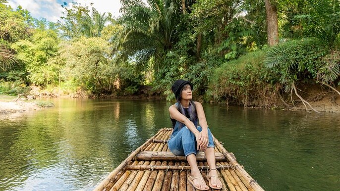 Wang Kiang Koo Bamboo Rafting Scenic Jungle From Khao Lak