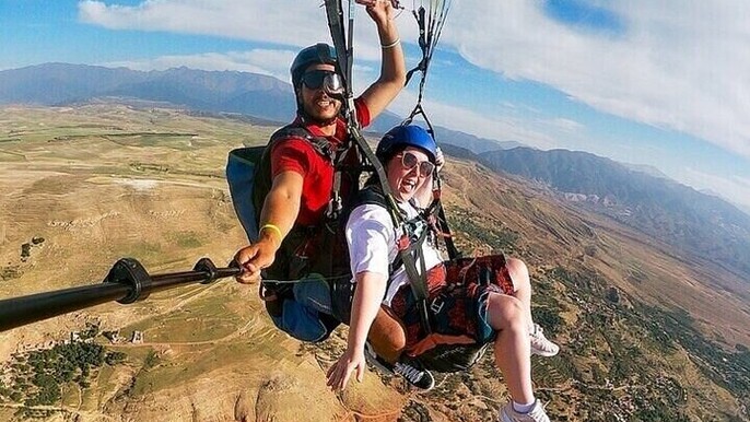 Paragliding Fly in Atlas mountain & lake with Transfer-Marrakech