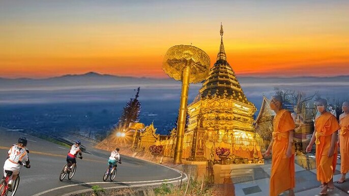 Chiang Mai Sunrise Mountain Biking Adventure from Wat Doi Suthep