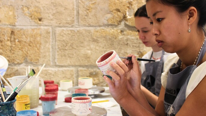 Pottery Painting Workshop in Palermo