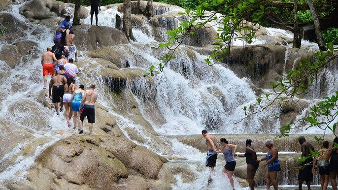 Dunns River Falls and Zipline Adventure from Ocho Ríos