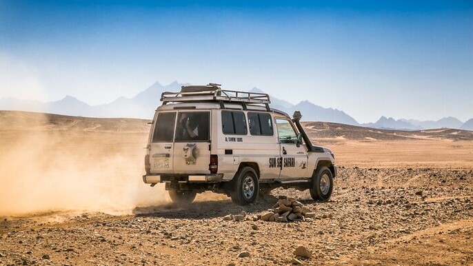 Dinner Party Super Safari Jeep, Quad & Camel Ride at Marsa Alam