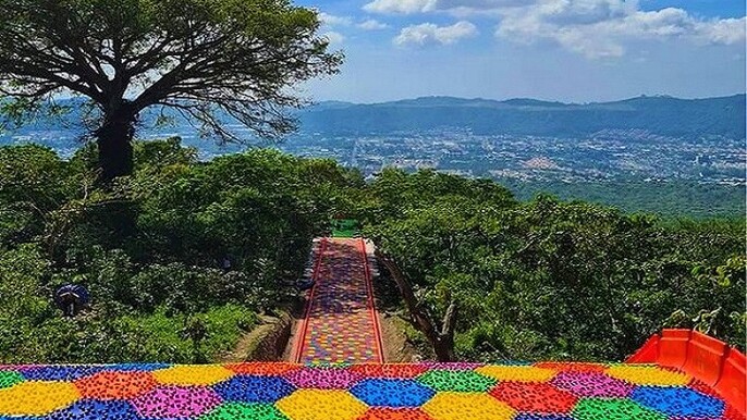 San Salvador Downtown, El Boqueron Park and Picnic Rainbow Slide