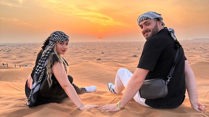 Sunrise Desert safari With Quad bike ride Sandboard & Camel ride