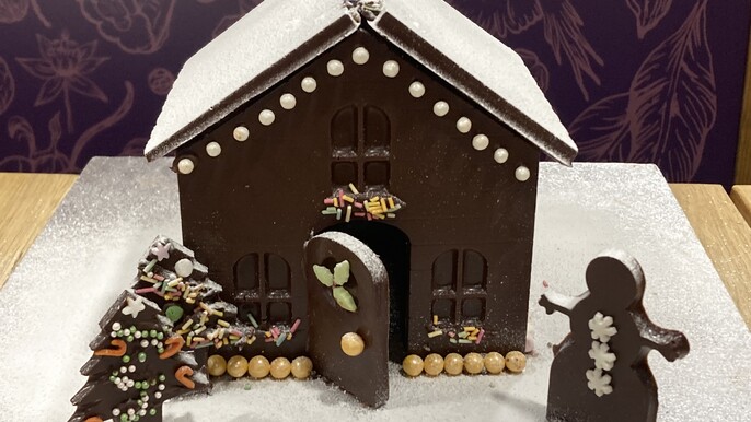Christmas Chocolate Cottage Making