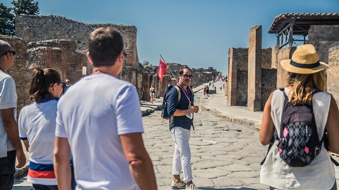 Day Trip to Pompeii Ruins & Mt. Vesuvius Volcano from Naples