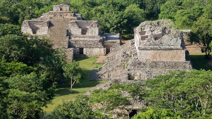 Ek Balam, Pink Lakes, Cenote & Tequila Factory Semi-Private Tour