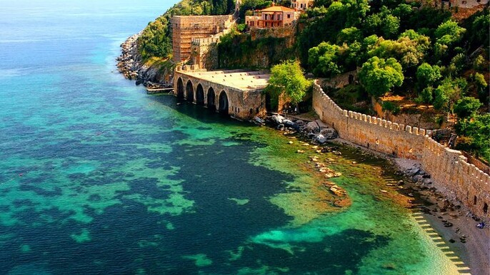 Alanya City Tour with Cable Car & Dimçay Boat Tour–From Side