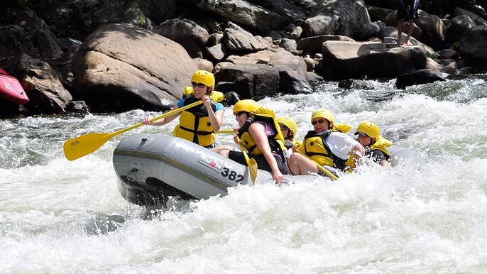 Lombok White Water Rafting and Pura Lingsar Private Full Day Tour