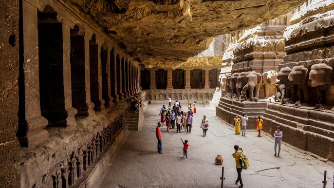 Ajanta & Ellora Day Trip from Mumbai with Flights, Private Transport, Guide & Entry Tickets