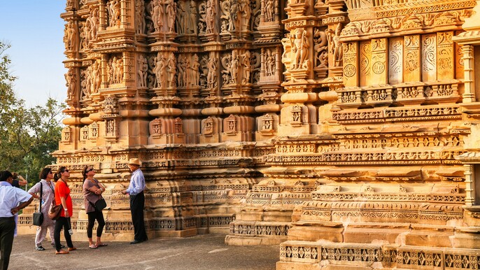 Khajuraho Day Tour – Temples, Raneh Waterfall & Village Life Experience
