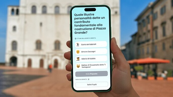 Self-Guided Interactive Walking Tour of Gubbio with Quizzes