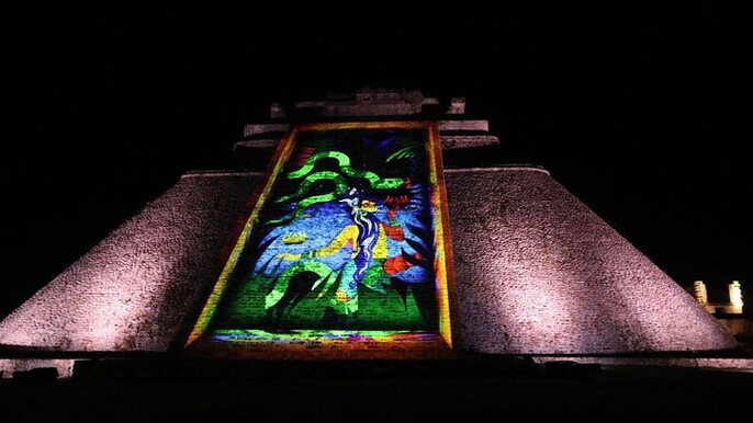 Private Transport to Uxmal Echo Video Mapping