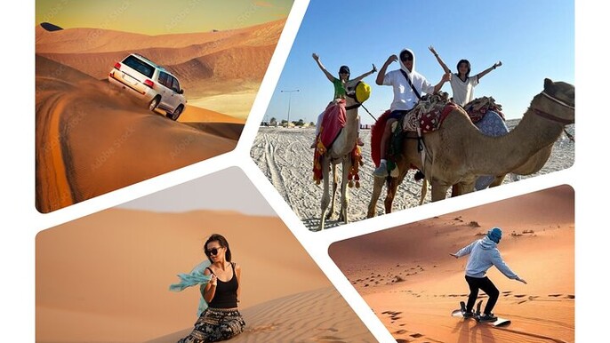 Desert Safari Combo: Camel Ride, Sandboarding & Inland Sea Visit