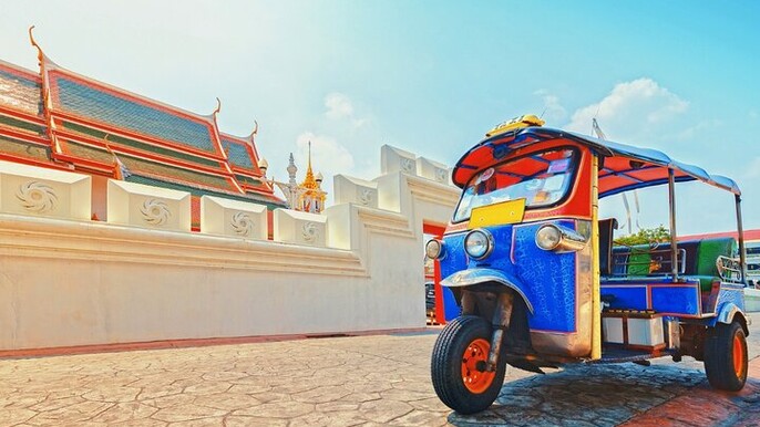 Experience Bangkok with typical Thai tuk-tuk