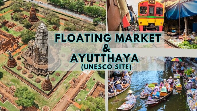 Damnoen Saduak Floating Market & Ayutthaya Tour from Bangkok