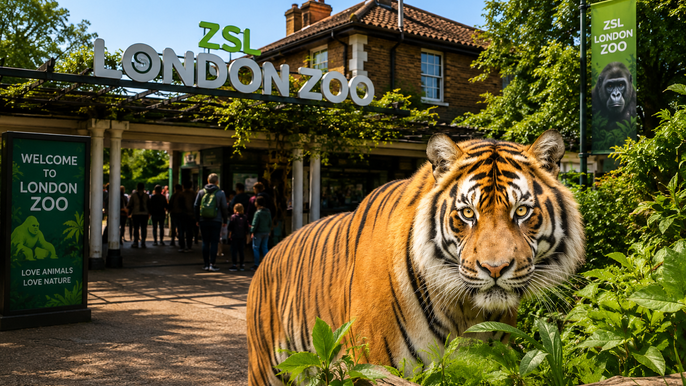 London Zoo Entry Ticket with London Audio Guide & eSIM